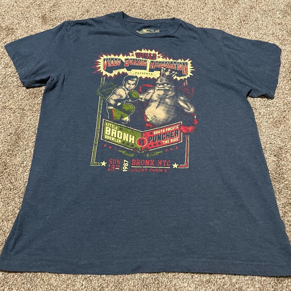 Geek Fuel World Video Boxing Association T Shirt Mens L Graphic Tee
